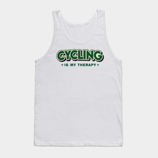 Cycling Is My Therapy Retro Style Tank Top